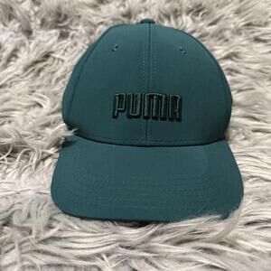 PUMA Green Adjustable Logo Baseball Cap S/M Athletic Men’s
